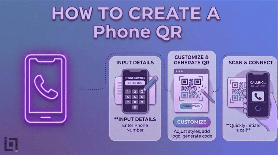 How to create phone number to QR code for business