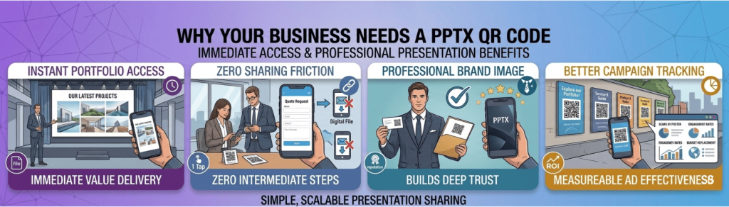 create a PPTX to QR code