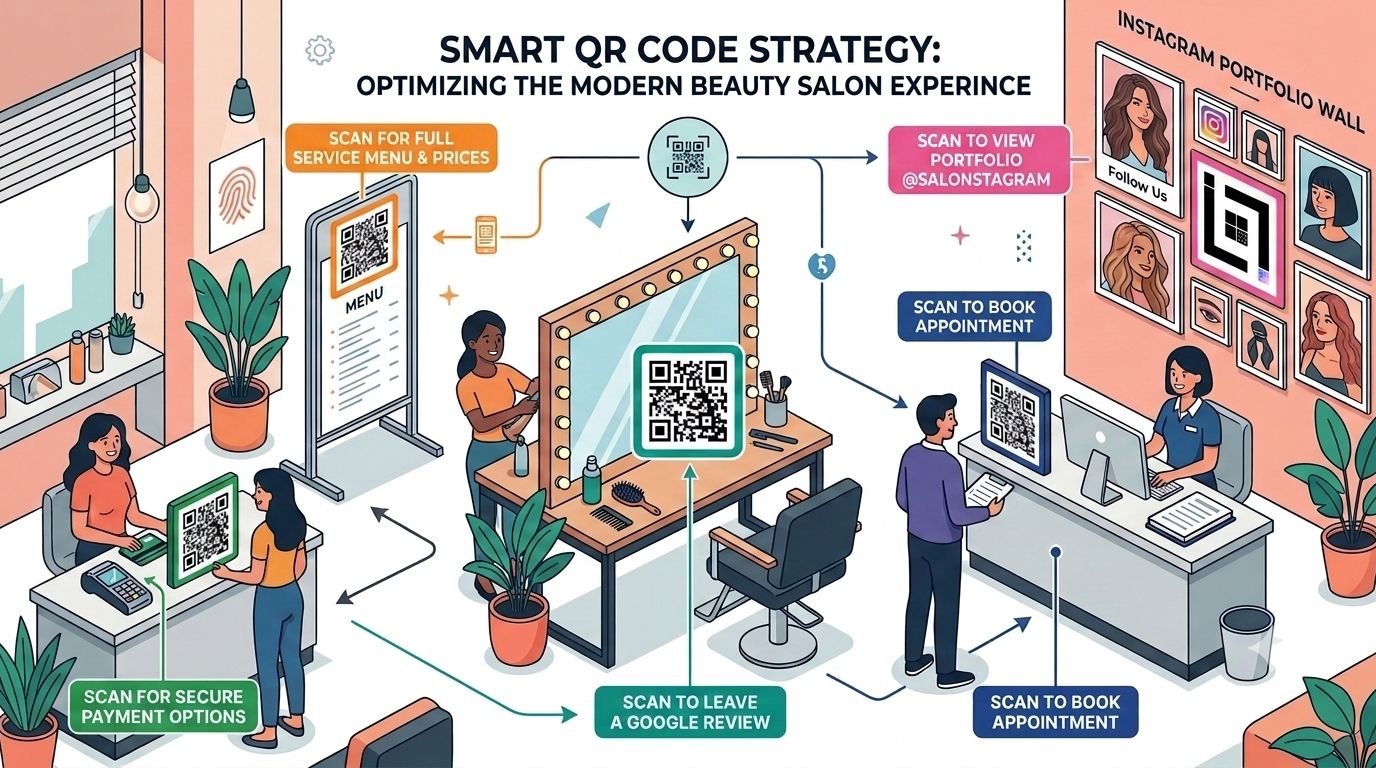 How Salon QR Codes Automate Bookings & Google Reviews